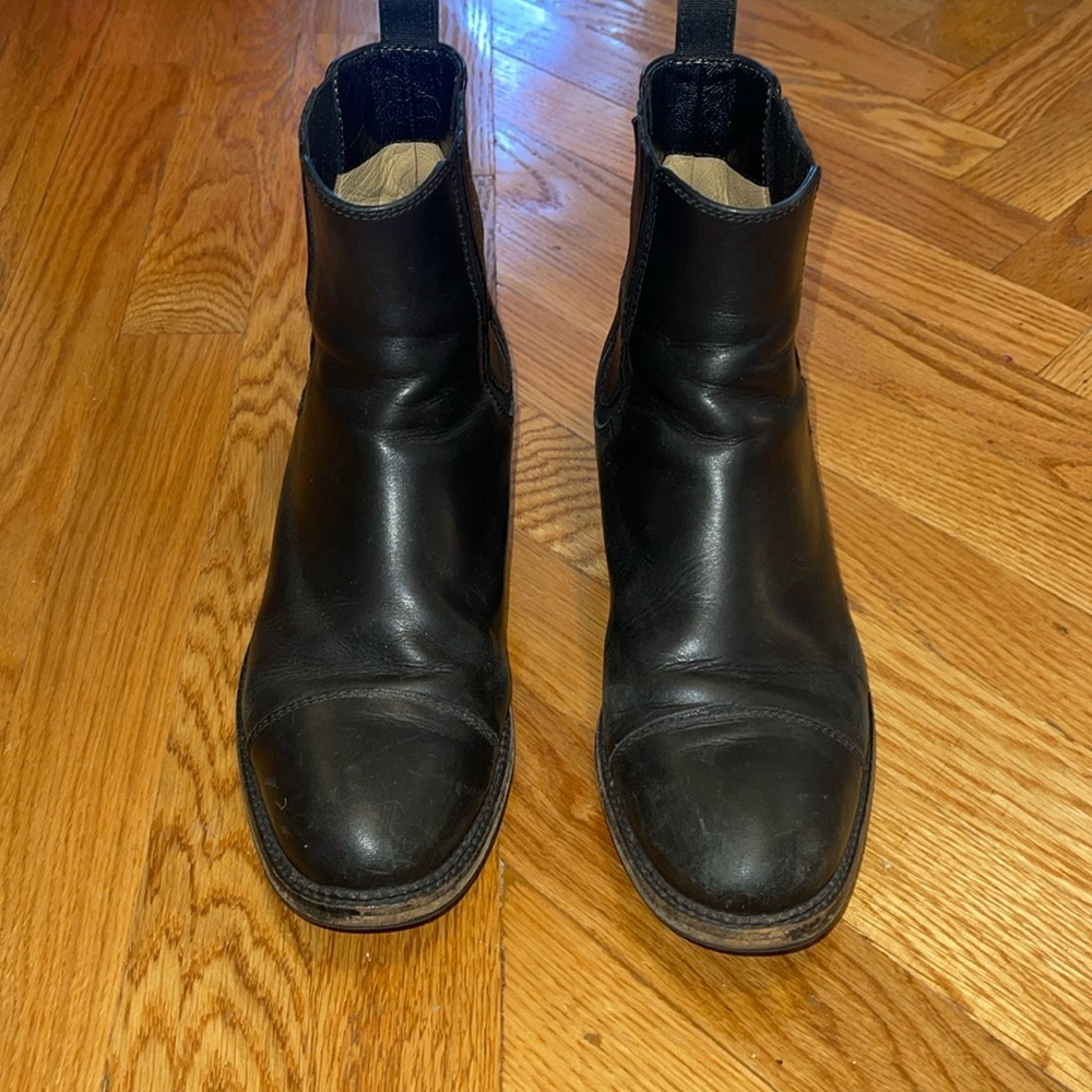 Chanel Black Leather Chelsea Booties